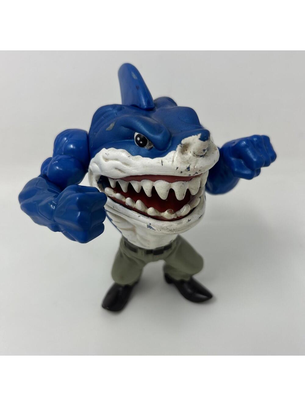 1994 Street Wise Ripster Shark Blue White Grey, Plastic Rubber Action Figure